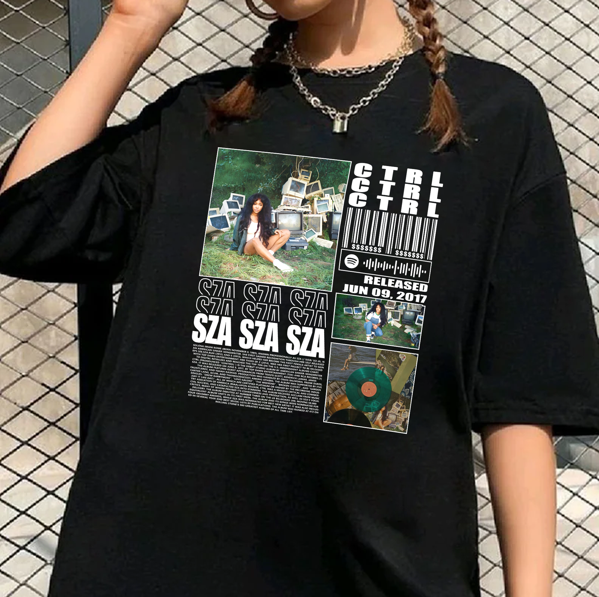 SZA-CTRL Graphic T-Shirt for Album & Concert Lovers