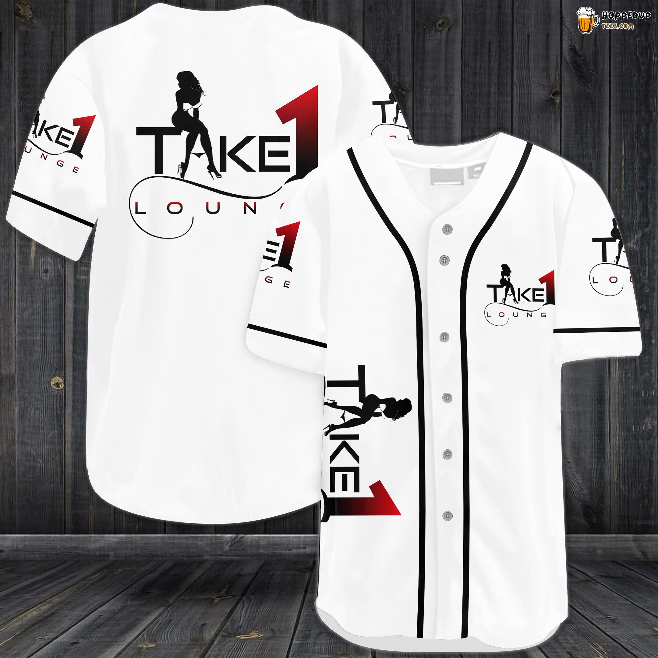 Take 1 Lounge Baseball Jersey White Unisex Jersey Shirt