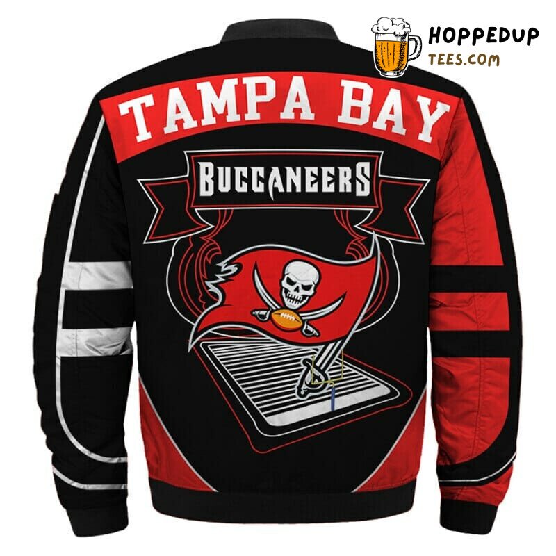 Tampa Bay Buccaneers NFL Sleek Black Red Bomber Jacket Series