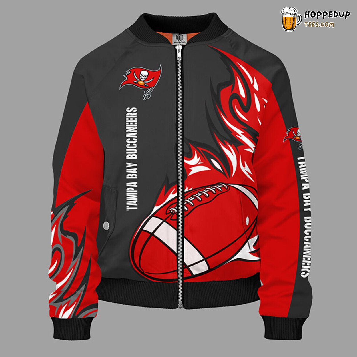 Tampa Bay Buccaneers NFL Unisex Distinct Red Bomber Jacket Look