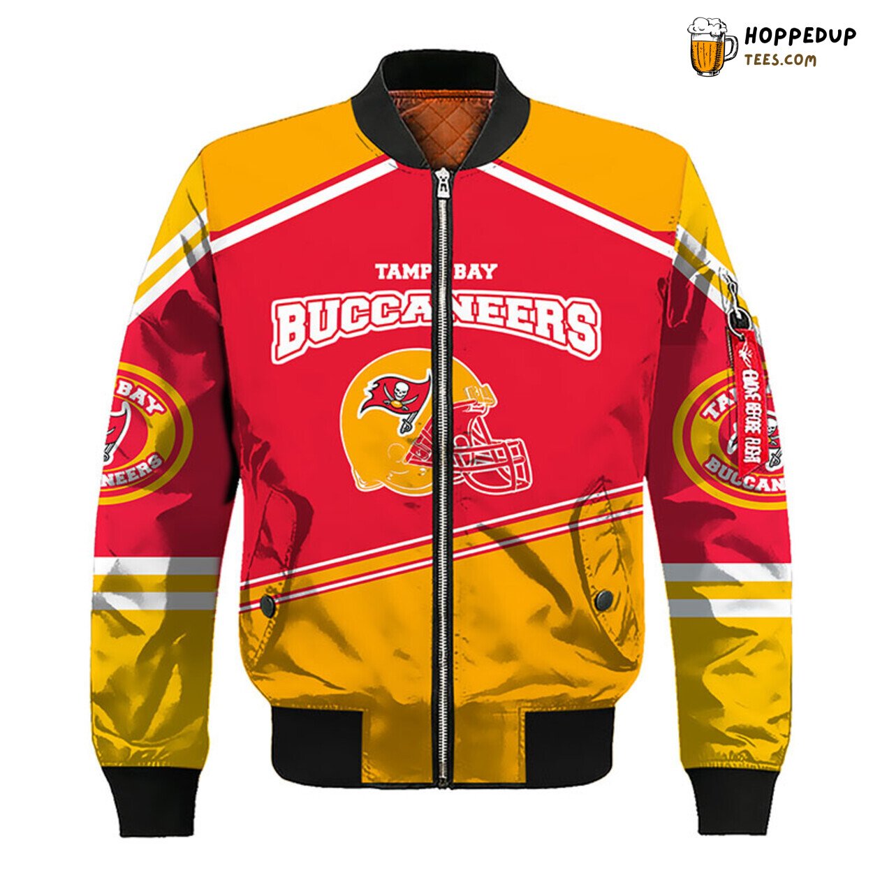 Tampa Bay Buccaneers NFL Unisex Red Yellow Bomber Jacket Theme