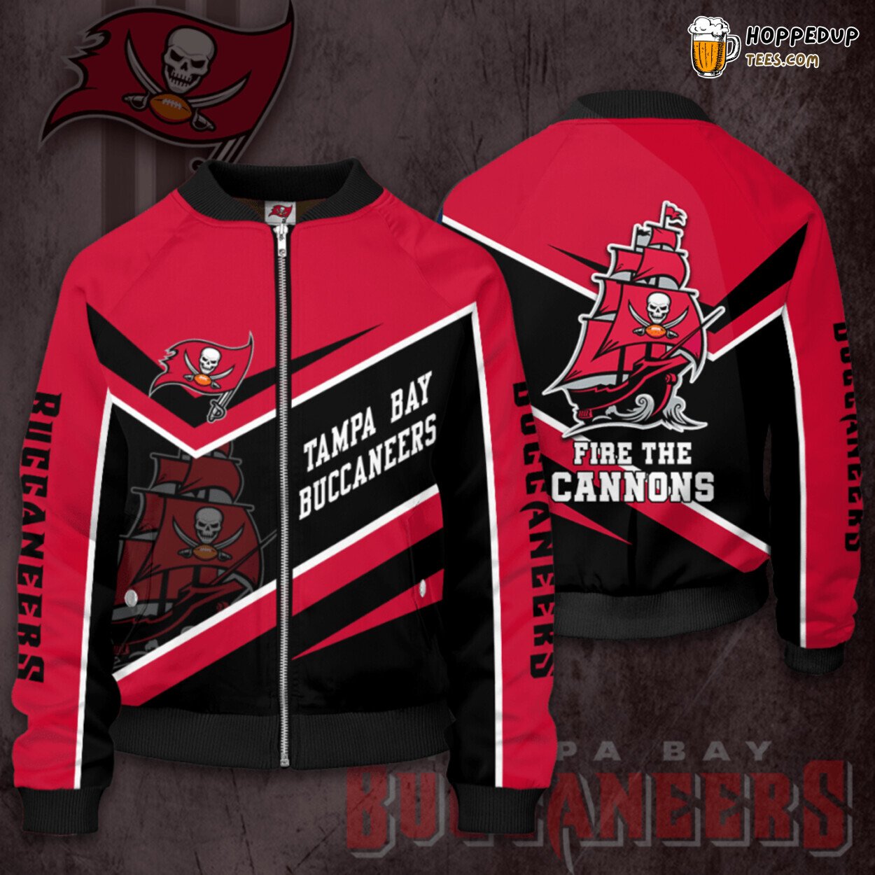 Tampa Bay Buccaneers TBB Authentic Football Bomber Jacket Elite Wear