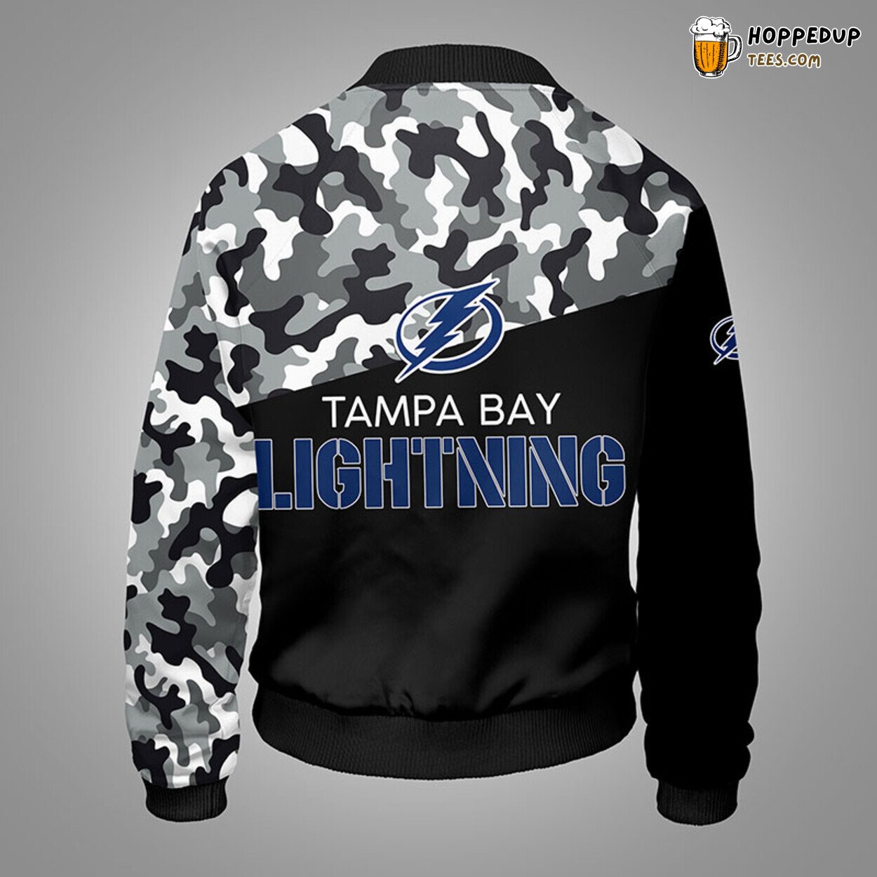 Tampa Bay Lightning NHL Camouflage Black Bomber Jacket Unique Look