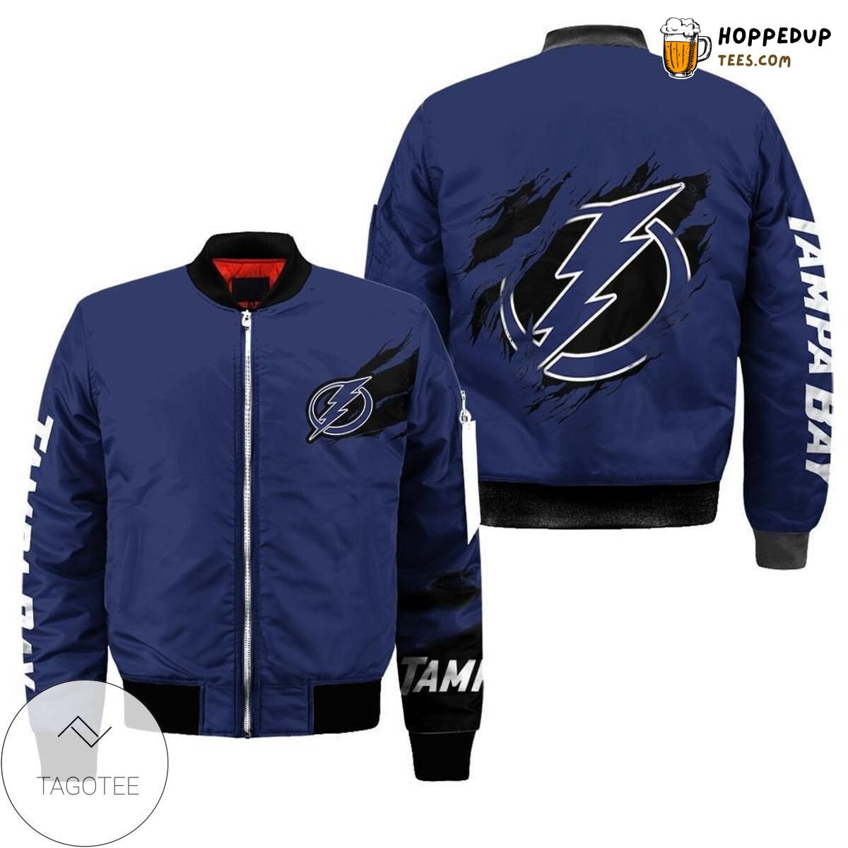 Tampa Bay Lightning NHL Deep Navy Essential Bomber Jacket Fit