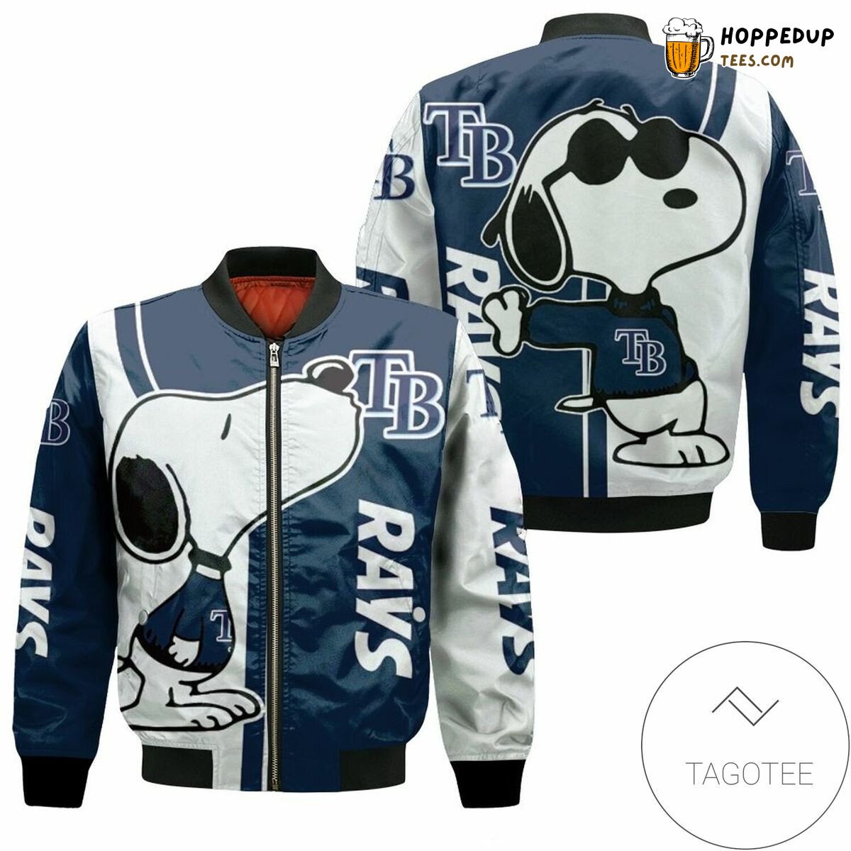 Tampa Bay Rays MLB Adoring Snoopy Lover Bomber Jacket Edition