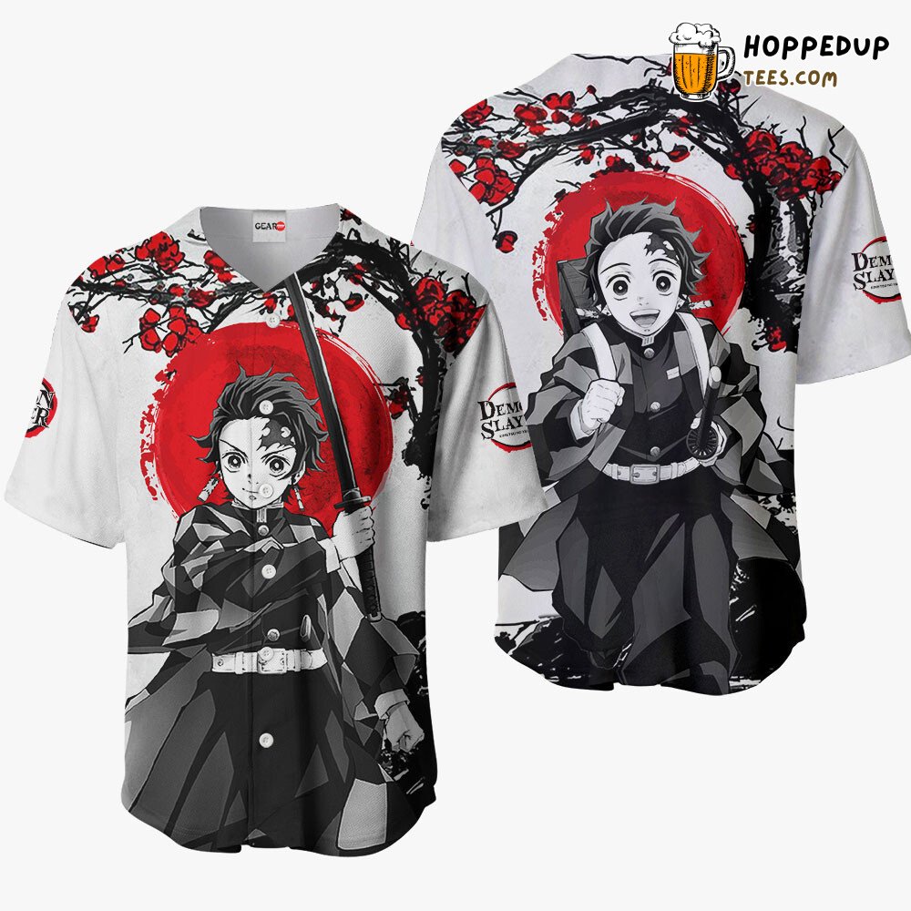 Tanjiro Japanese Inspired Baseball Jersey Shirts Unique Design Edition Tanjiro Japanese Inspired Baseball Jersey Shirts Unique Design Edition