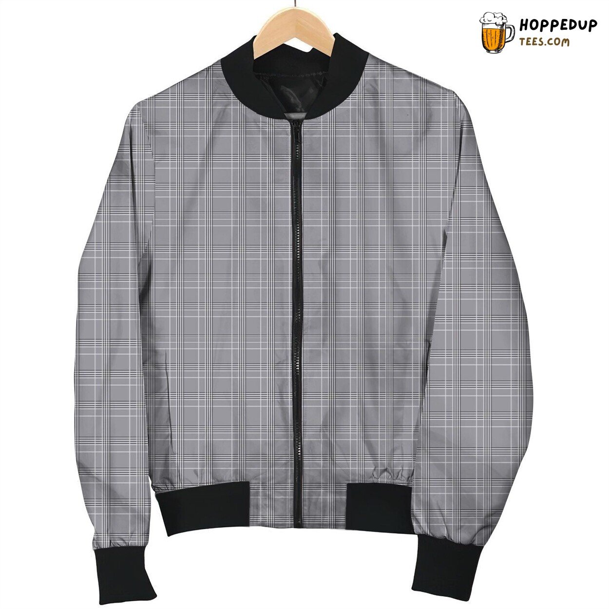Tartan Grey Nice Bomber Jacket