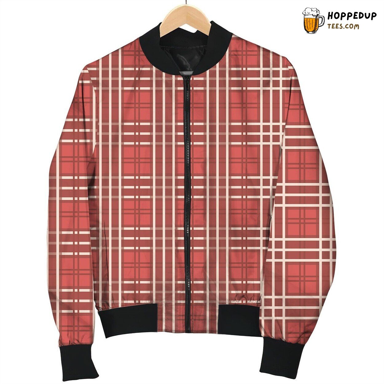 Tartan Yellow Red Bomber Jacket