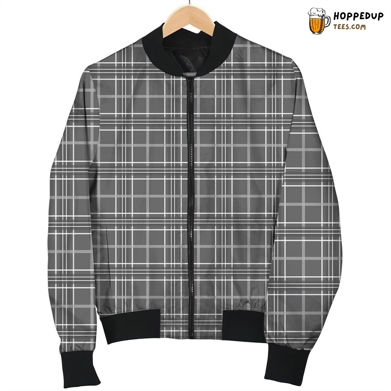 Tattersall Dark Grey Bomber Winter Jacket Unique Collection Design Look