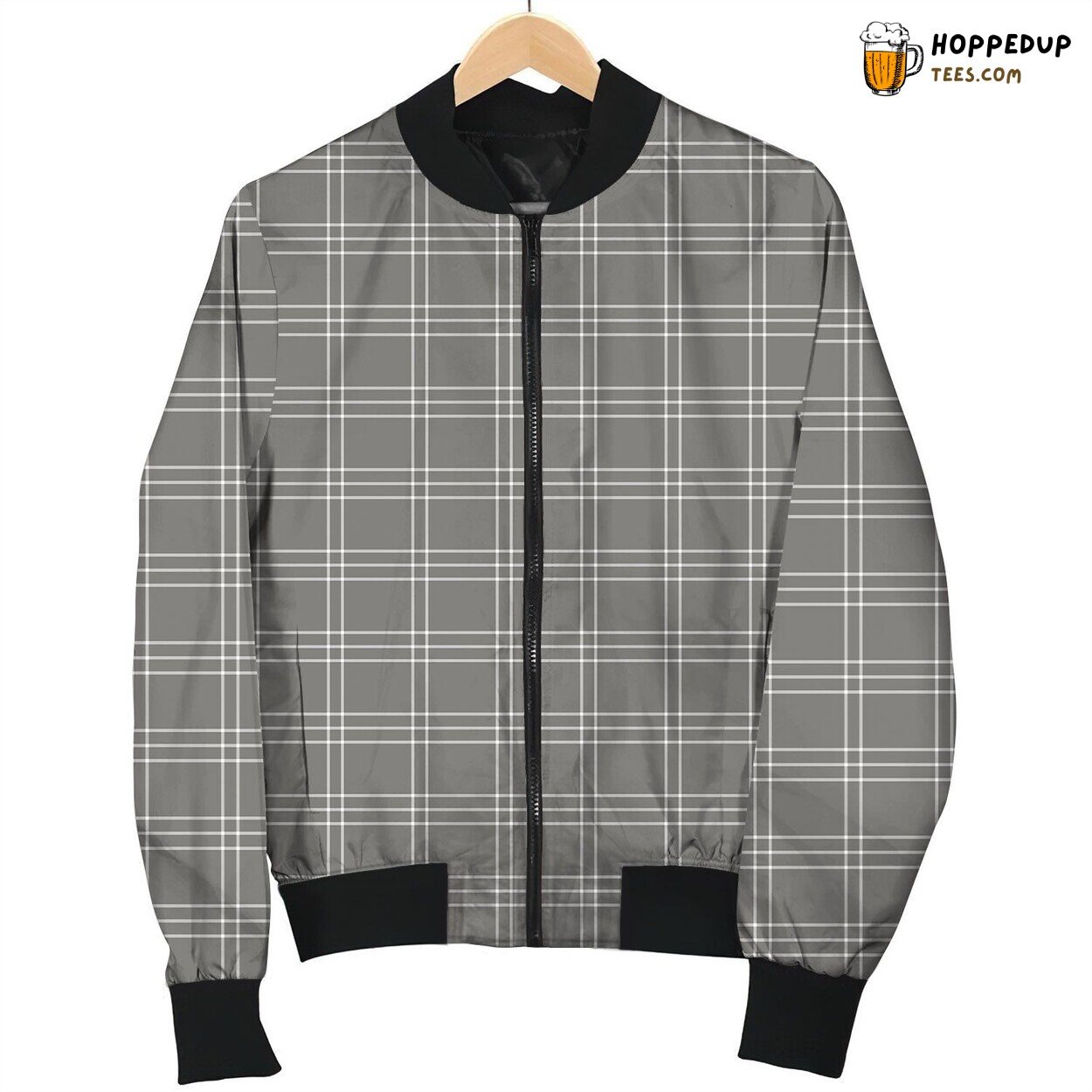 Tattersall Grey Baby Bomber Jacket