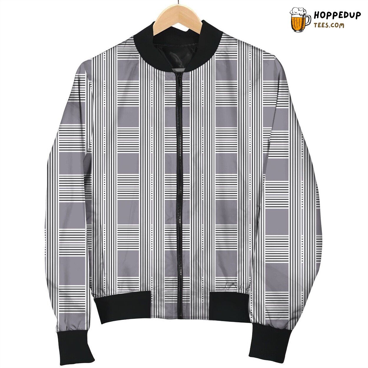 Tattersall Grey Beautiful Bomber Jacket