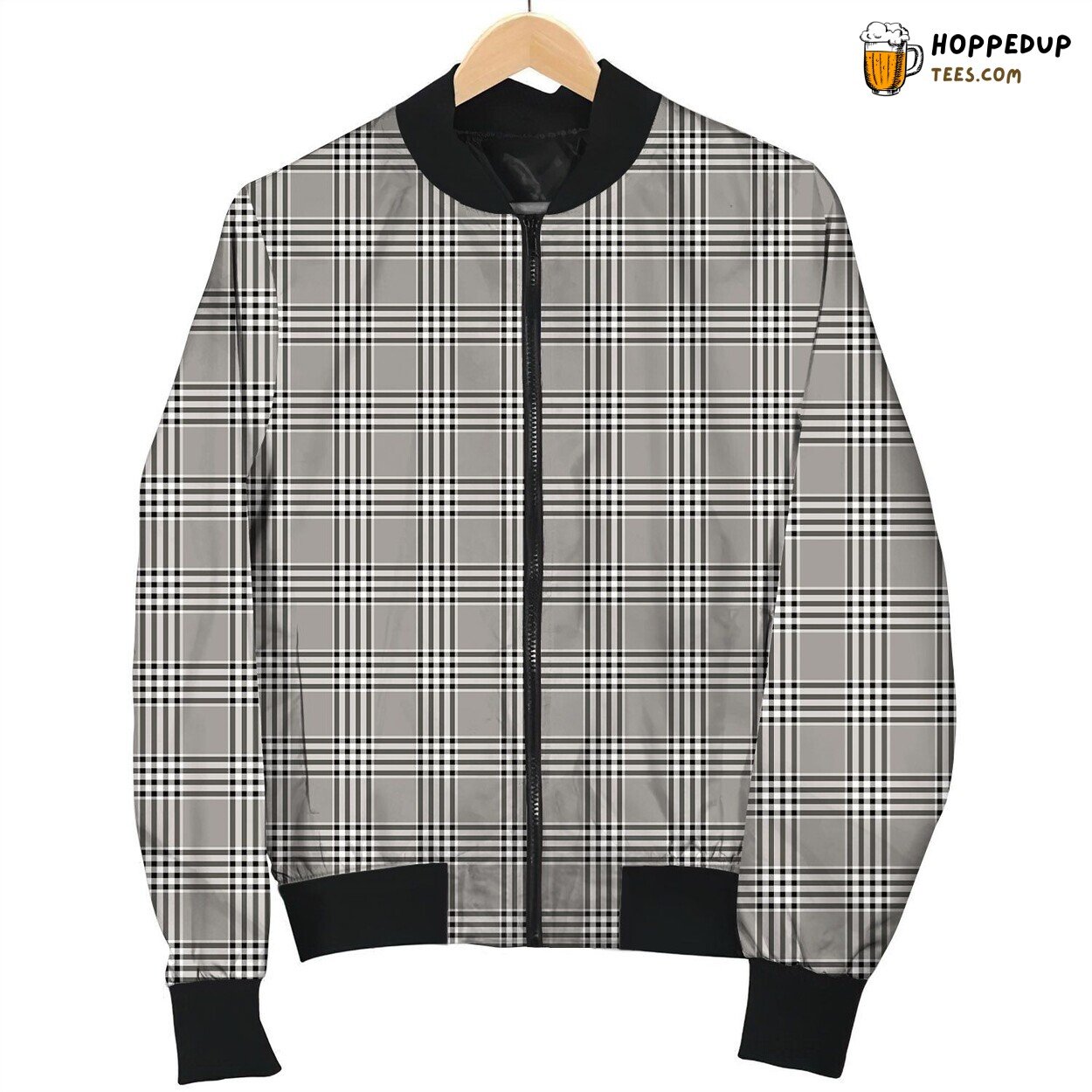 Tattersall Grey Cool Bomber Jacket