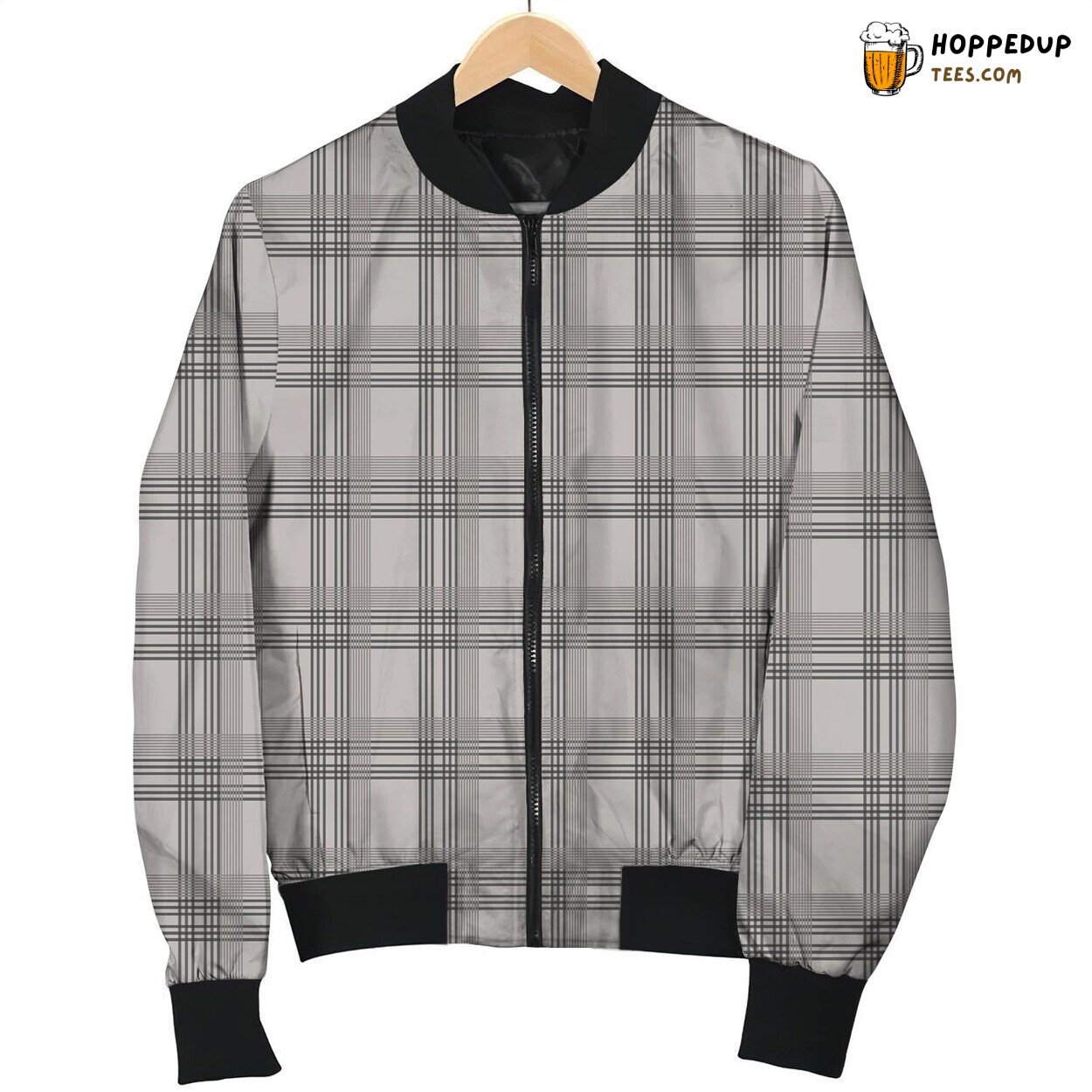 Tattersall Grey Nice Bomber Jacket
