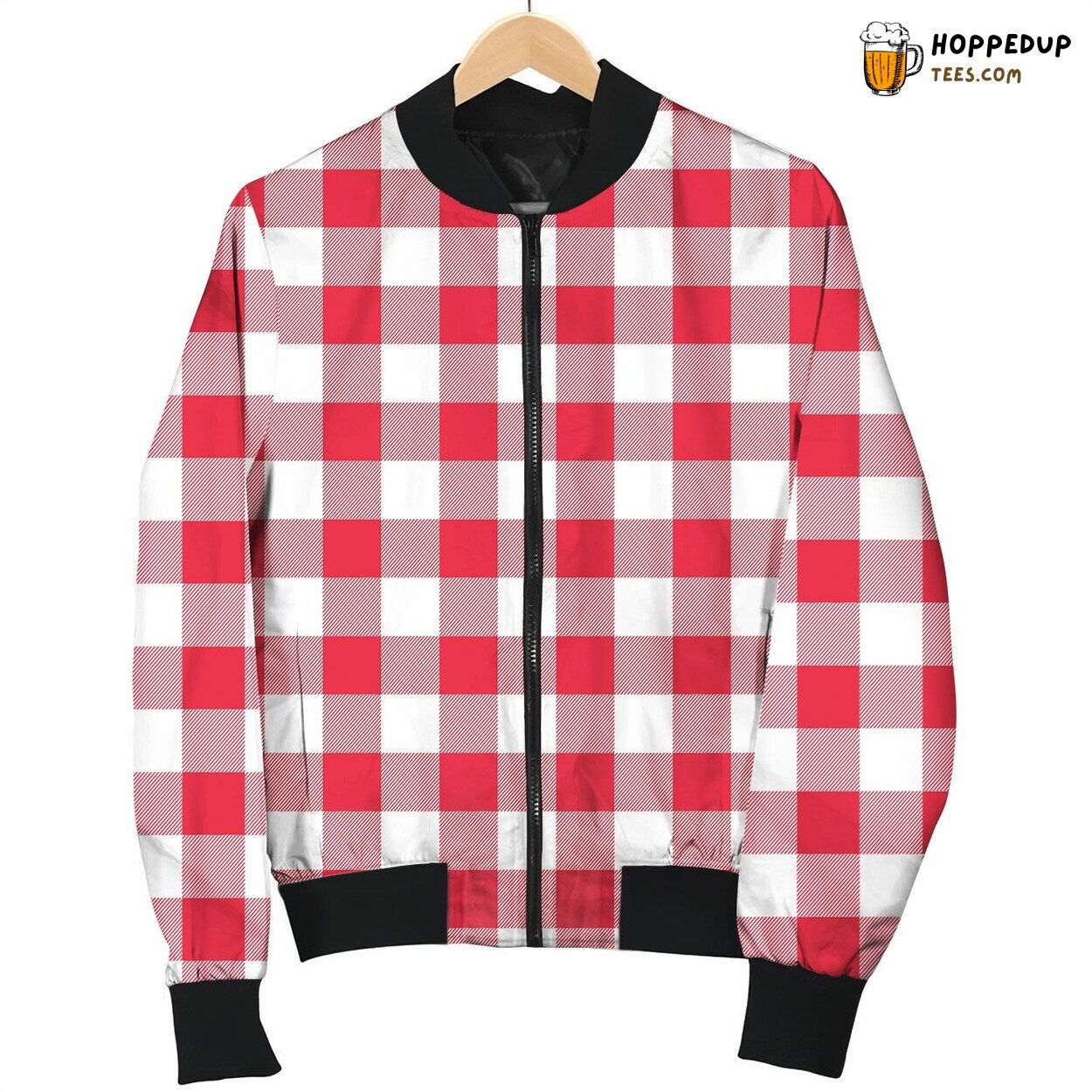 Tattersall Red White Bomber Jacket