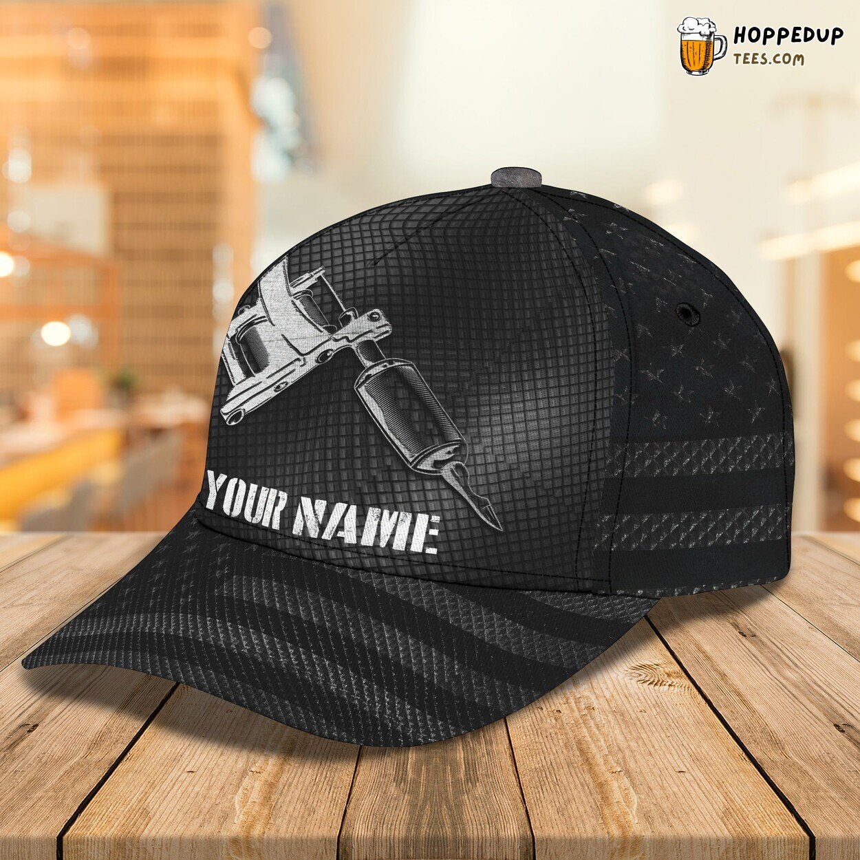 Tattoo Machine Theme 3D Classic Cap Personalized Name Unique Look