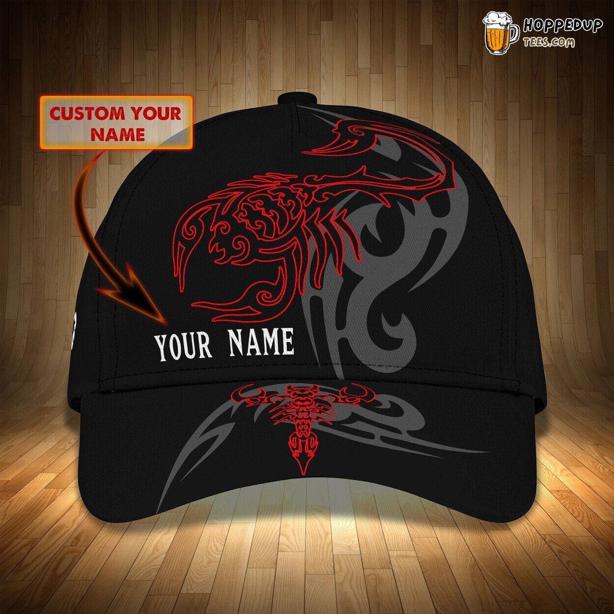Tattoo Scorpio 3D Classic Cap Personalized Name Elegant Styling Design