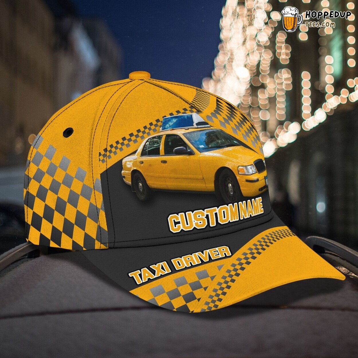 Taxi Driver Classic 3D Cap Personalized Name Unique Premium Design Series