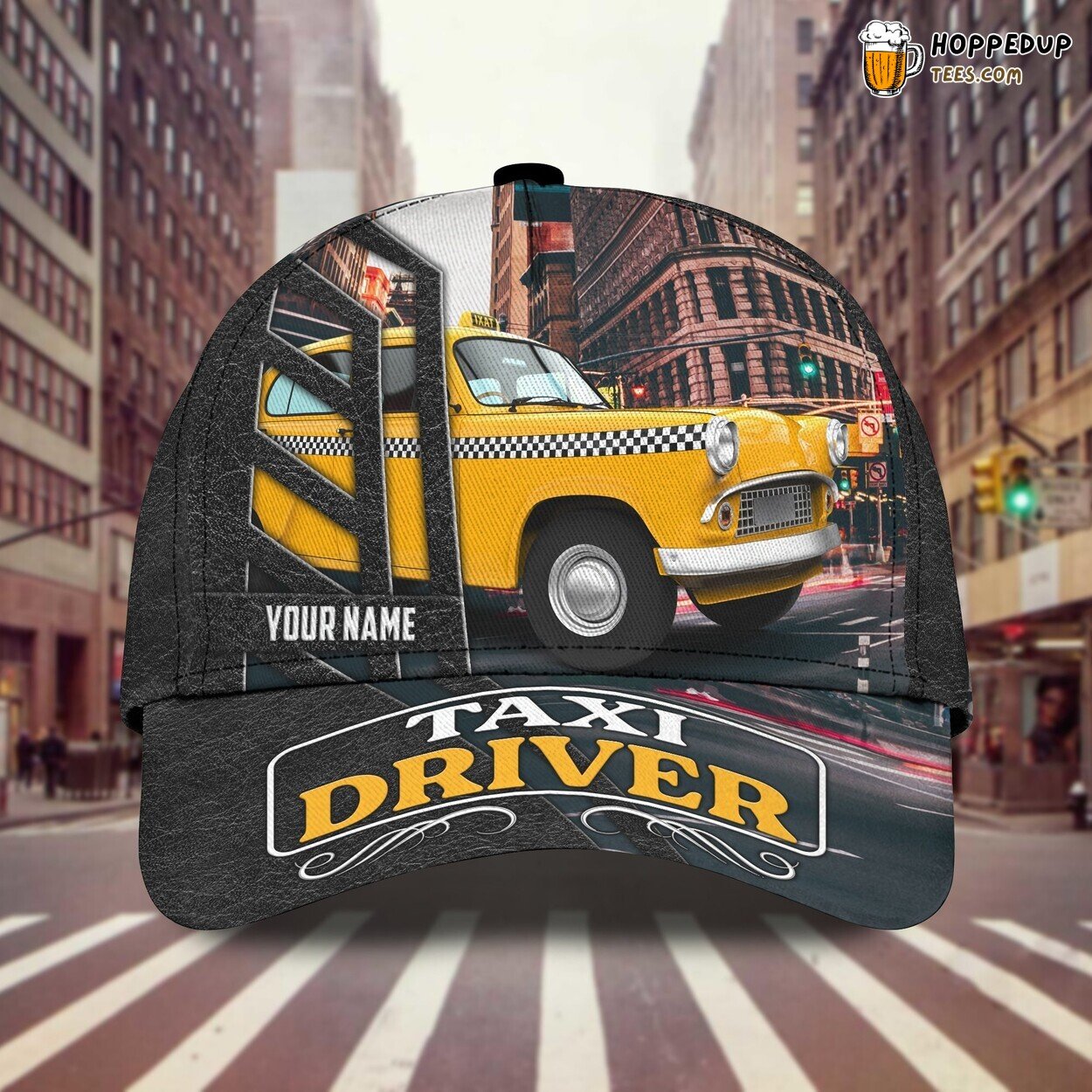 Taxi Driver Edition Classic 3D Cap Personalized Name Unique Design Look