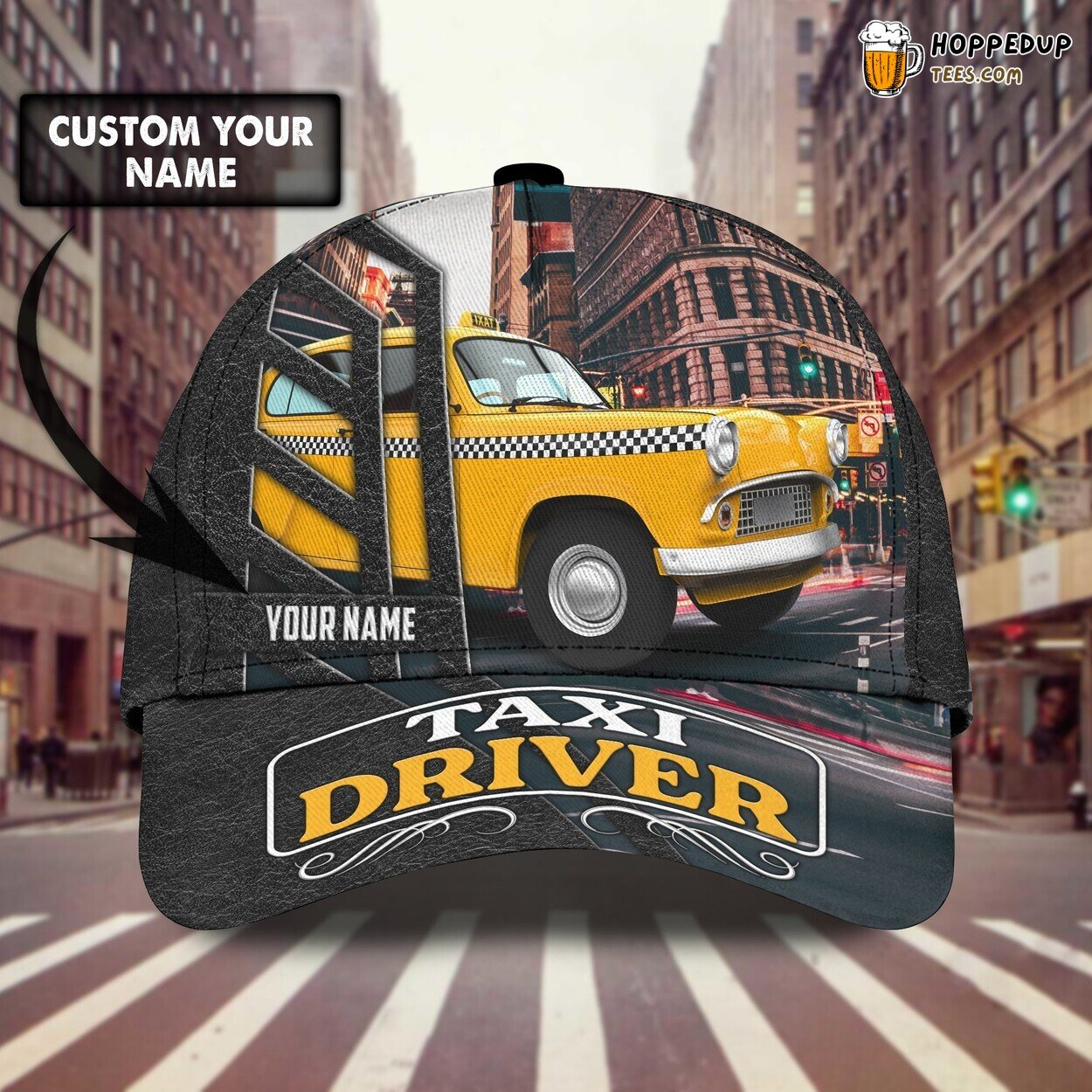 Taxi Driver Edition Classic 3D Cap Personalized Name Unique Design Look