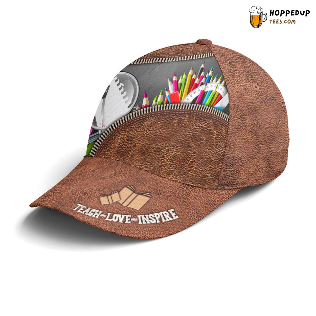Teach Love Inspire Teacher Classic Leather Unique Design Baseball Cap
