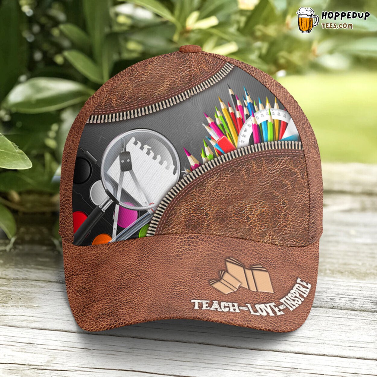 Teach Love Inspire Teacher Classic Leather Unique Design Baseball Cap