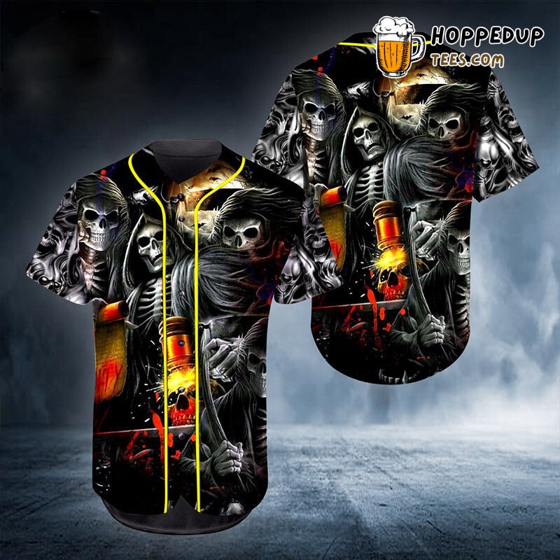 Team Hunter Skull Baseball Tee Jersey Shirts 3D