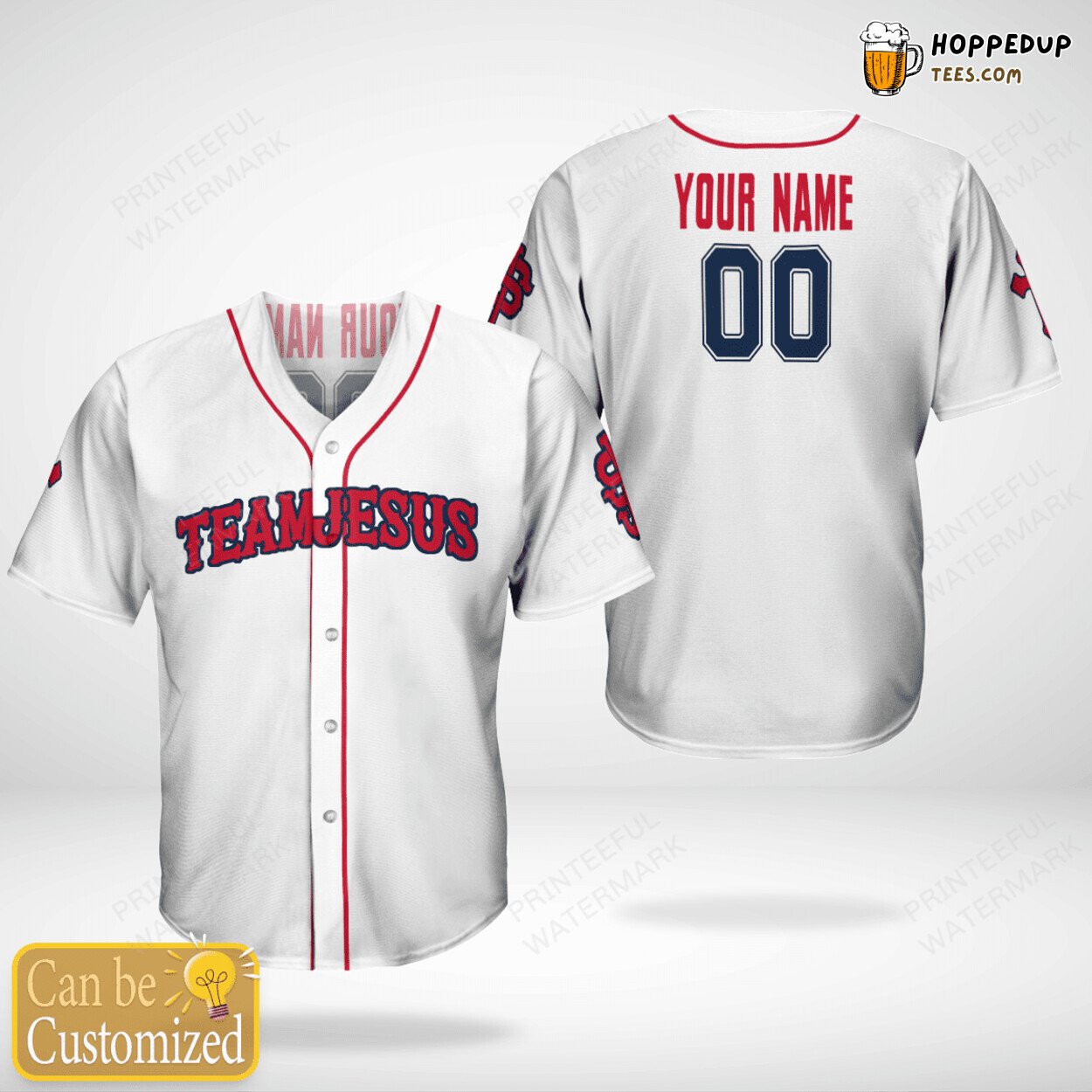 Team Jesus Distinctive Baseball Jersey Personalized Unique Numbered Design