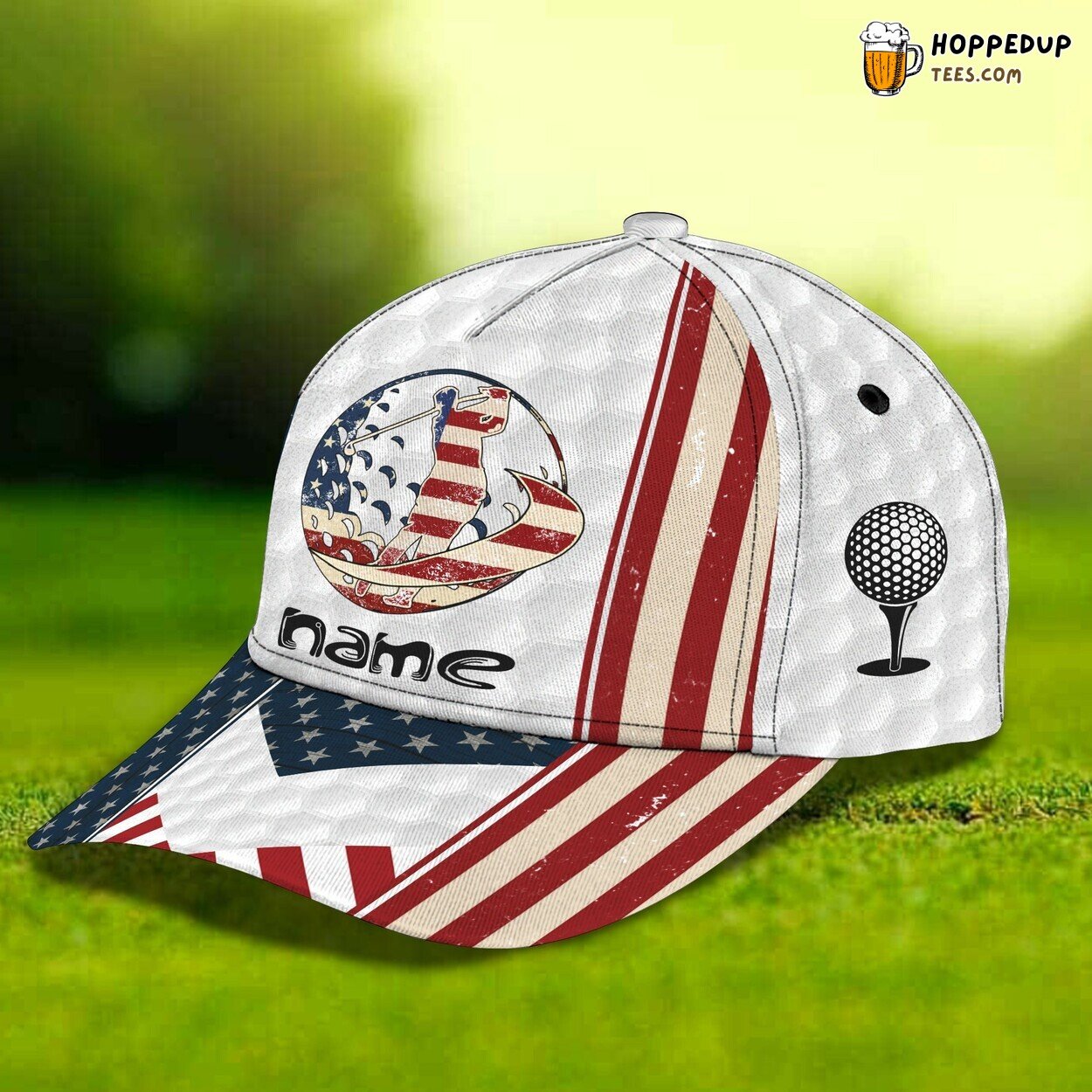 Tee Off Time American Golfer 3D Classic Cap Personalized Unique Design