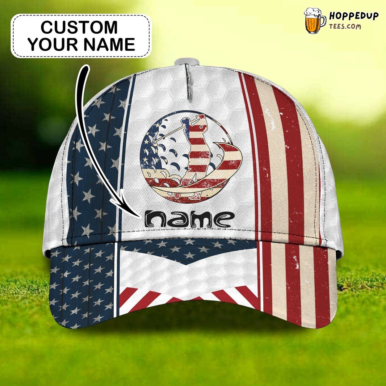Tee Off Time American Golfer 3D Classic Cap Personalized Unique Design