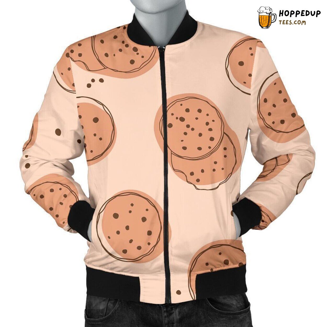 Tempting Biscuit Cookie Delight Men’s Bomber Jacket Unique Pattern Design