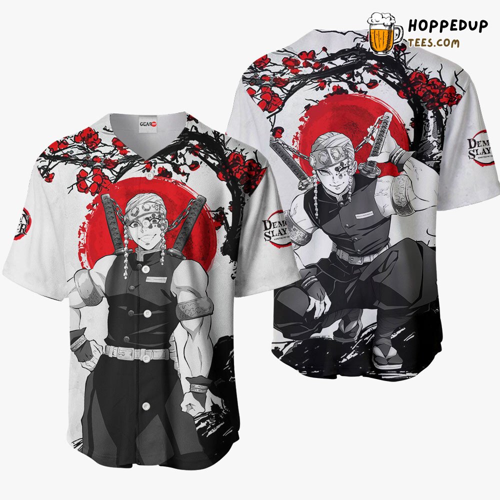 Tengen Uzui Japan Design Unique Distinctive Baseball Jersey Edition Style Tengen Uzui Japan Design Unique Distinctive Baseball Jersey Edition Style