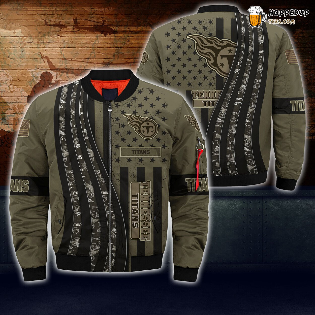 Tennessee Titans NFL Camo Elite Seasonal Collection Bomber Jacket