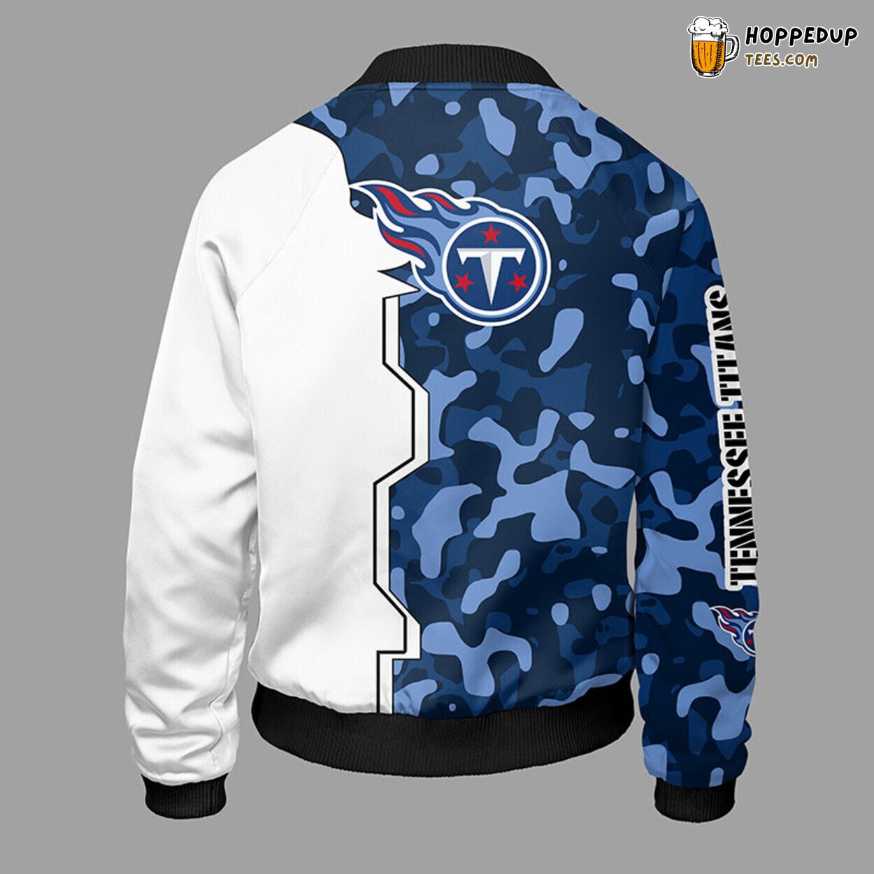 Tennessee Titans NFL Camouflage Blue Unique Bomber Jacket Look