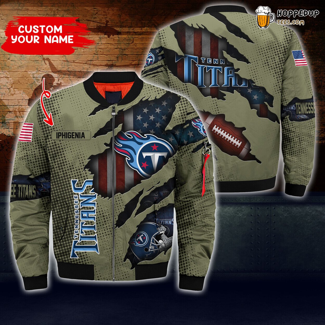 Tennessee Titans NFL Custom Bomber Jacket Unique Boyfriend Design