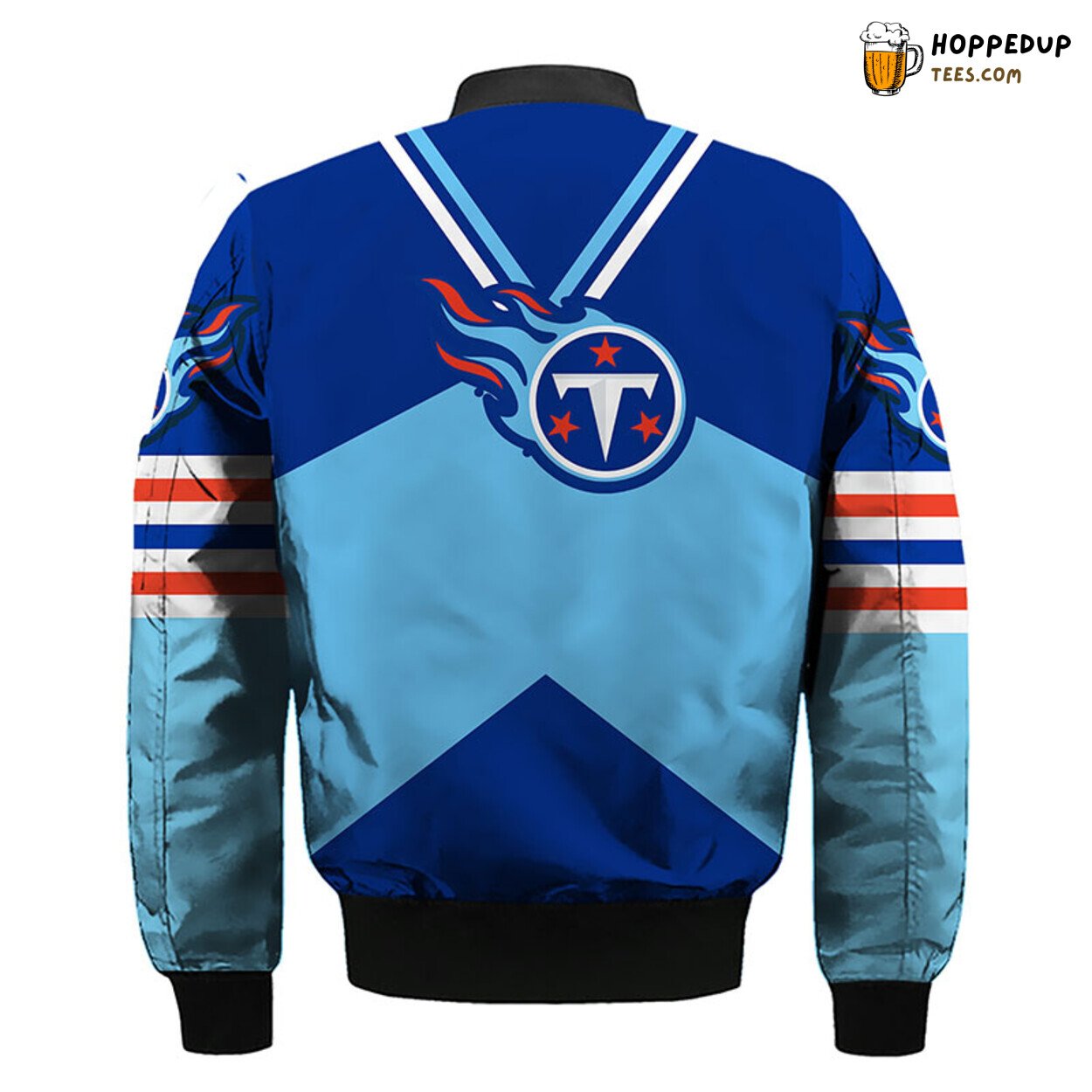 Tennessee Titans NFL Distinct Bomber Jacket Blue White Signature