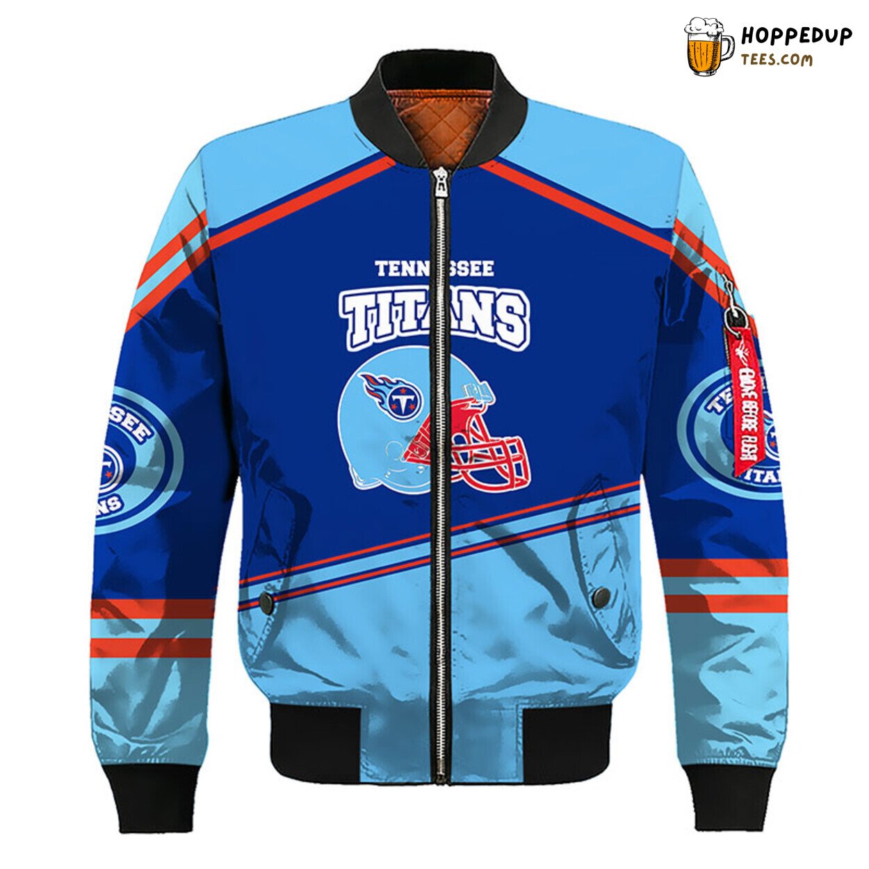 Tennessee Titans NFL Unique White Blue Bomber Jacket Look