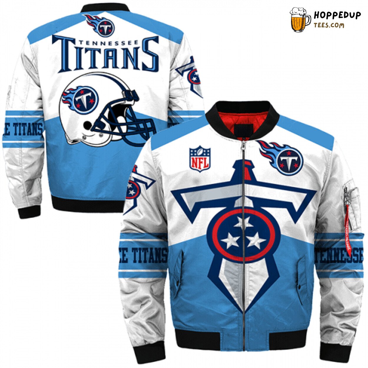 Tennessee Titans Refined 3D Bomber Jacket Athletic Edition