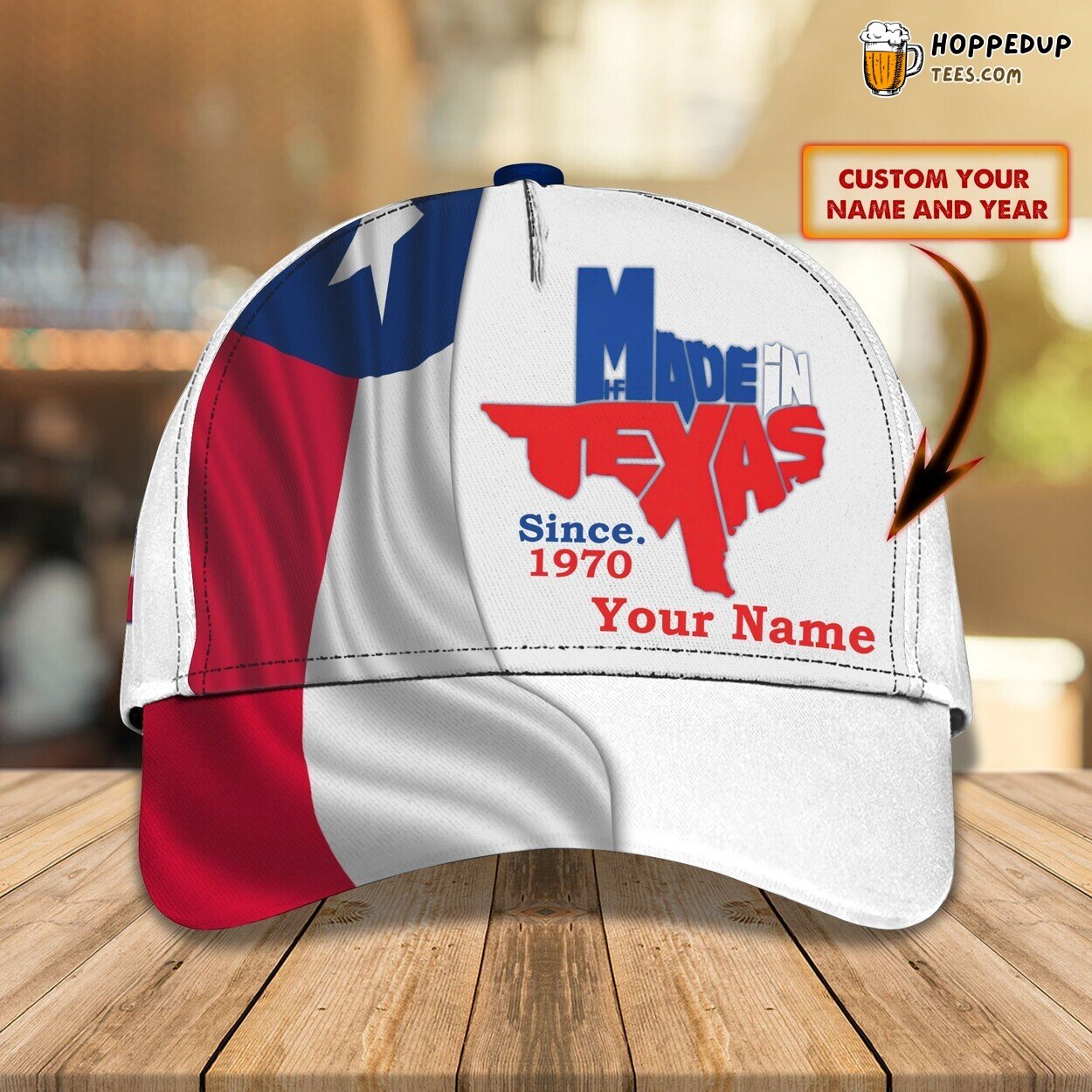 Texas 3D Classic Cap Personalized Name Unique Premium Elegant Design