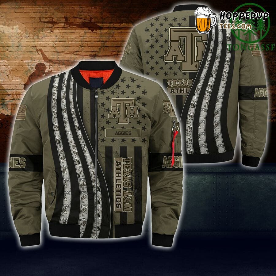 Texas A&M Aggies NCAA Camouflage Stylish Bomber Jacket Series