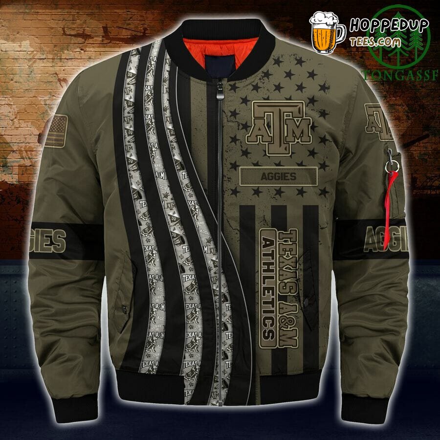 Texas A&M Aggies NCAA Camouflage Stylish Bomber Jacket Series