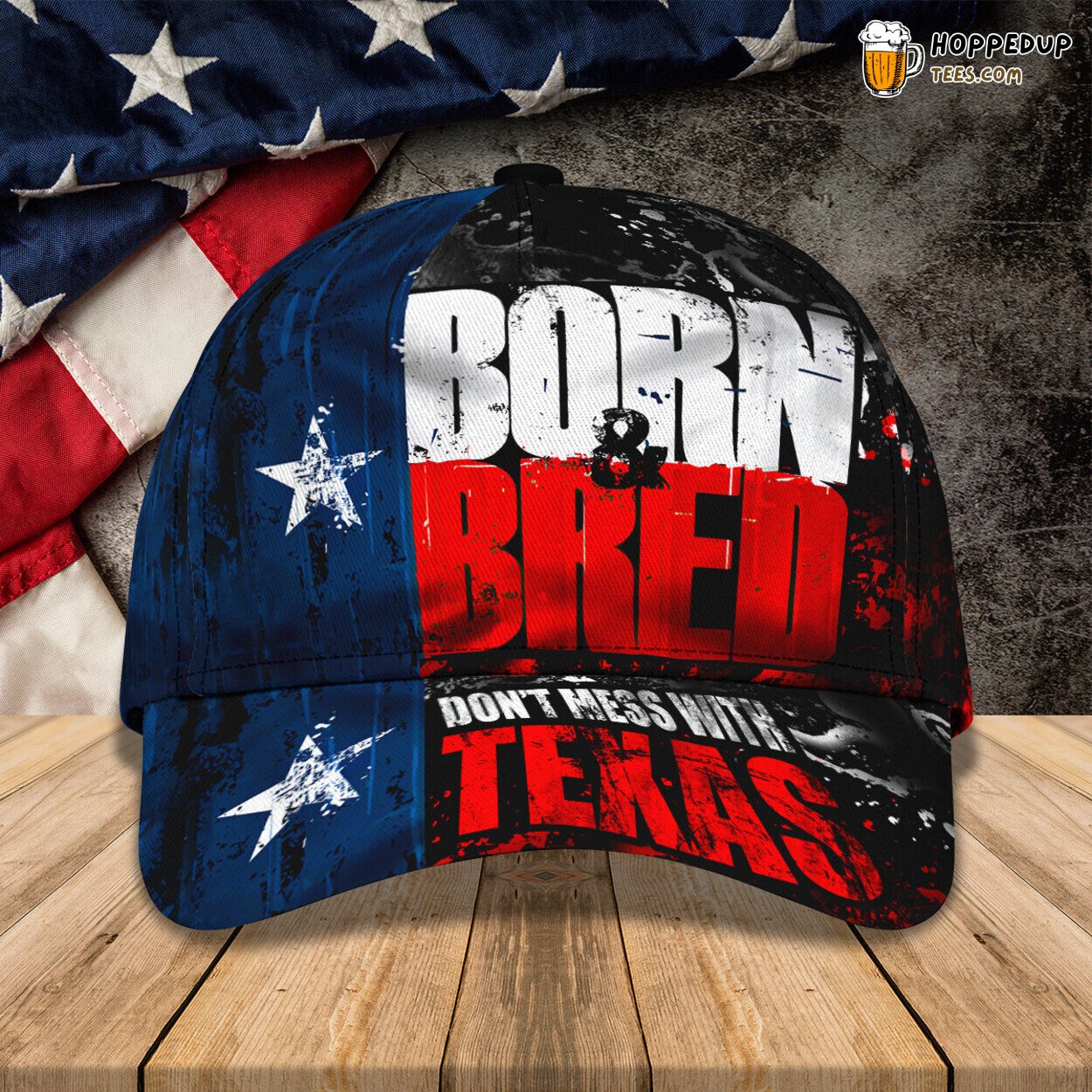 Texas Born Bred Classic 3D Cap Unique Premium Edition Authentic Design