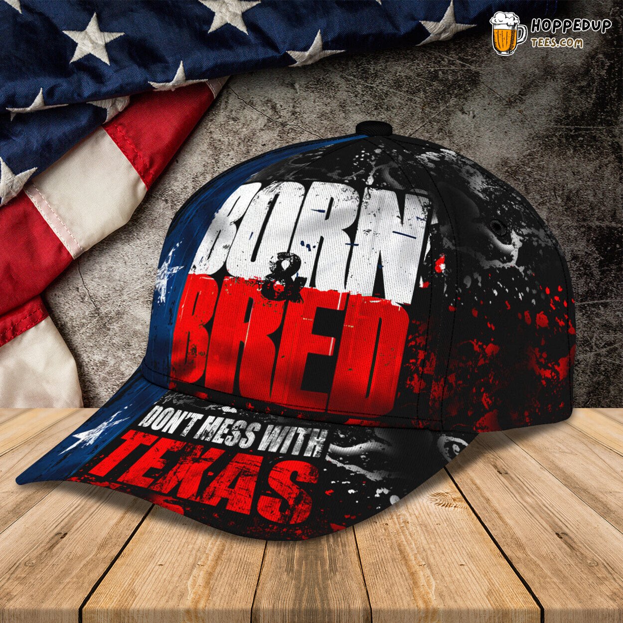 Texas Born Bred Classic 3D Cap Unique Premium Edition Authentic Design