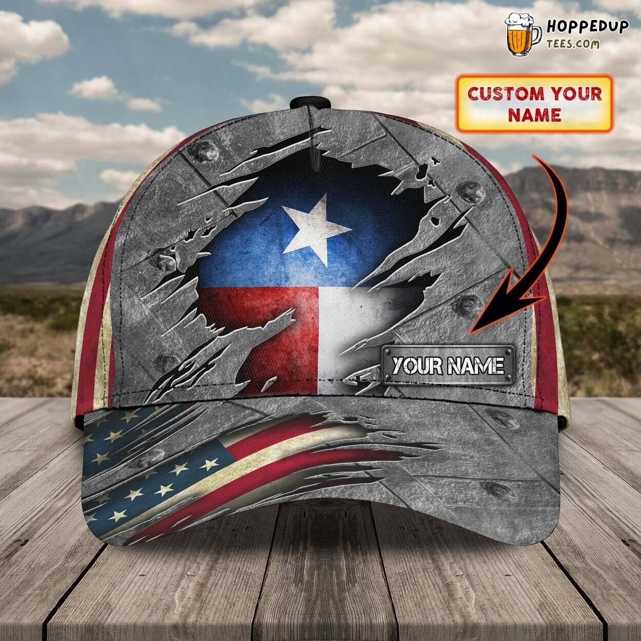 Texas Classic 3D Cap Personalized Design Unique Authentic Premium Edition Look