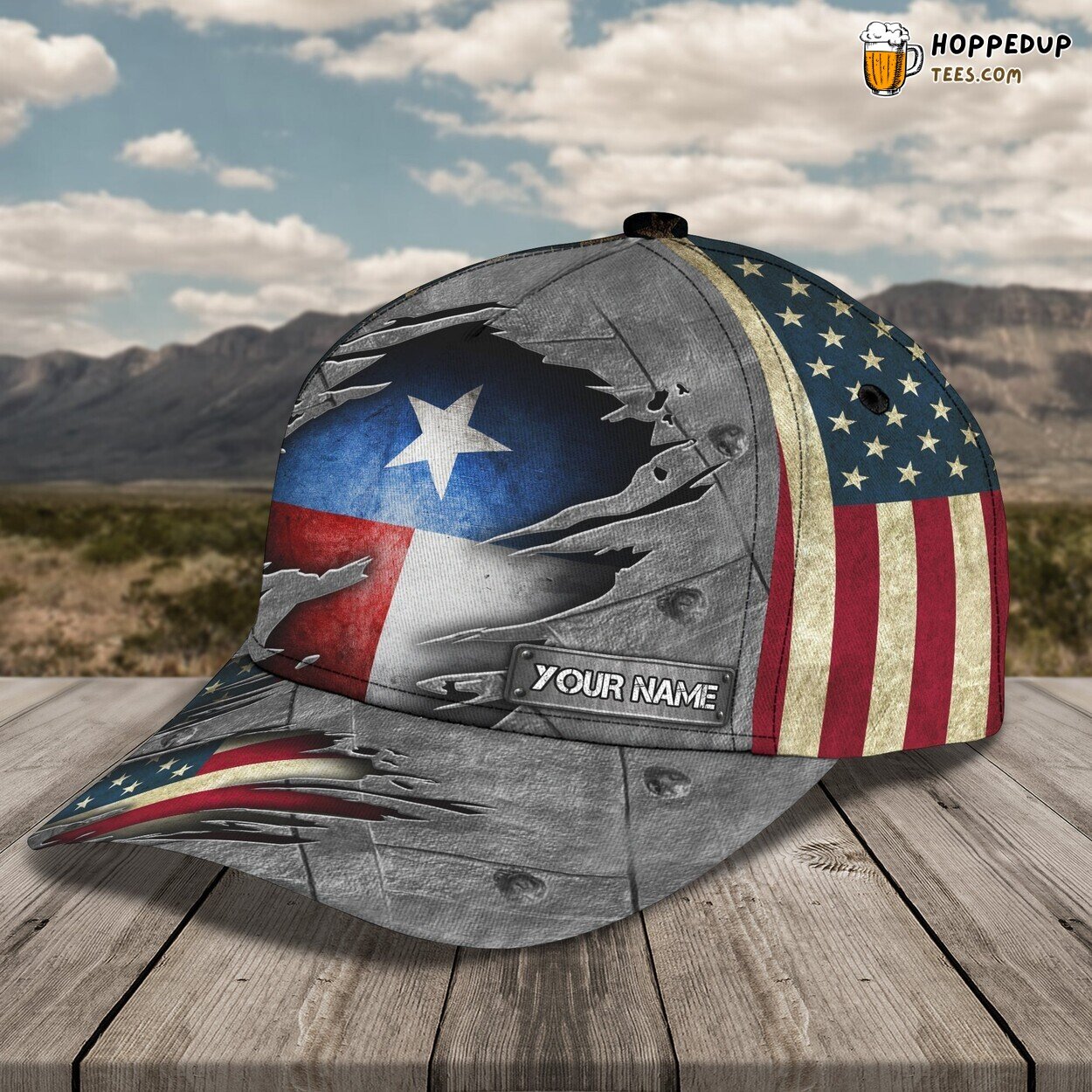 Texas Design Classic 3D Cap Personalized Name Unique Premium Edition Look