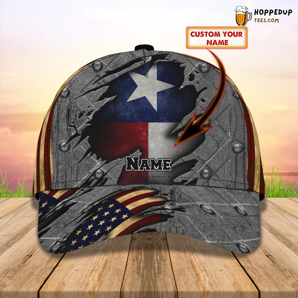 Texas Flag 3D Classic Cap Personalized Unique Design Name Edition