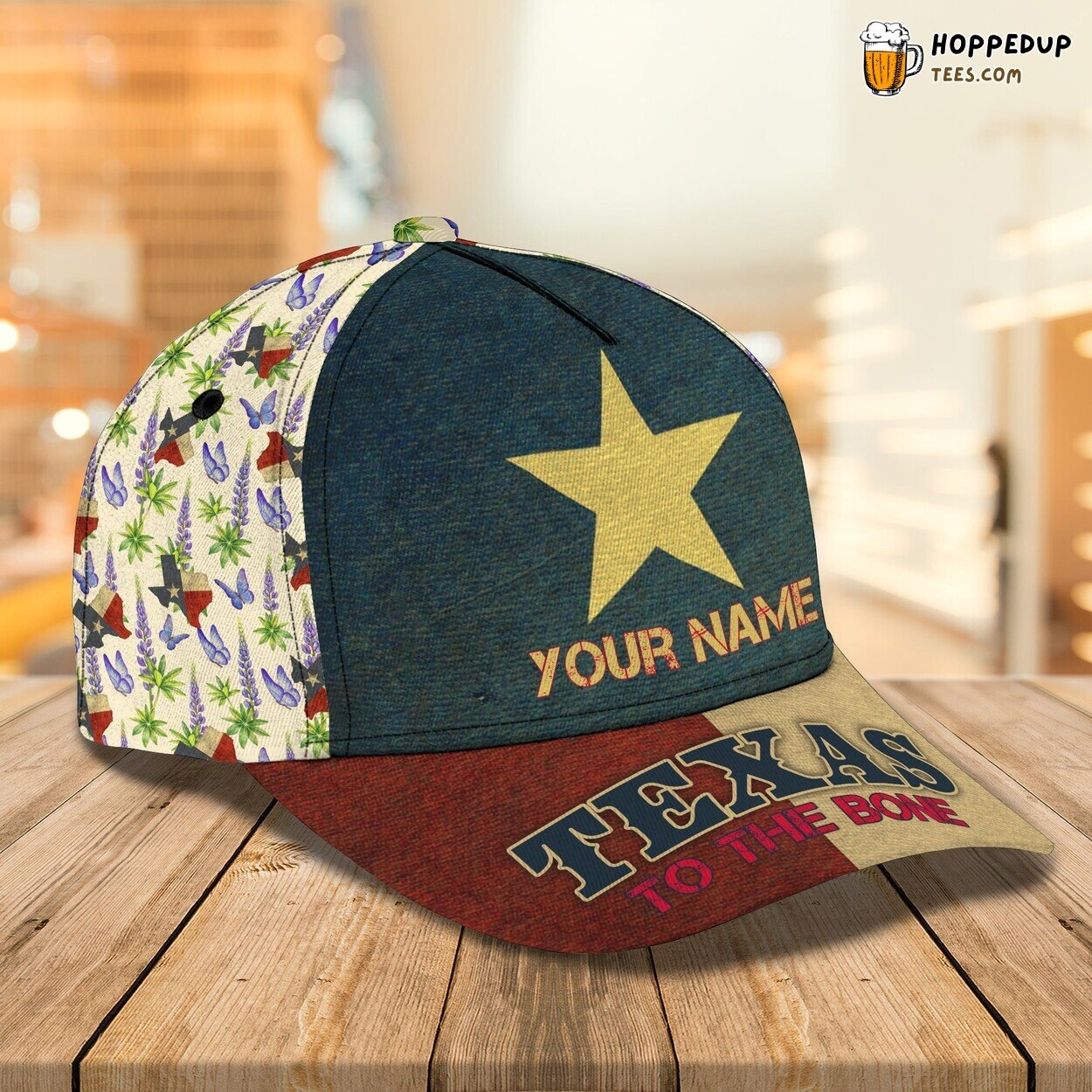 Texas Flag Theme 3D Classic Cap Personalized Name Unique Embroidery