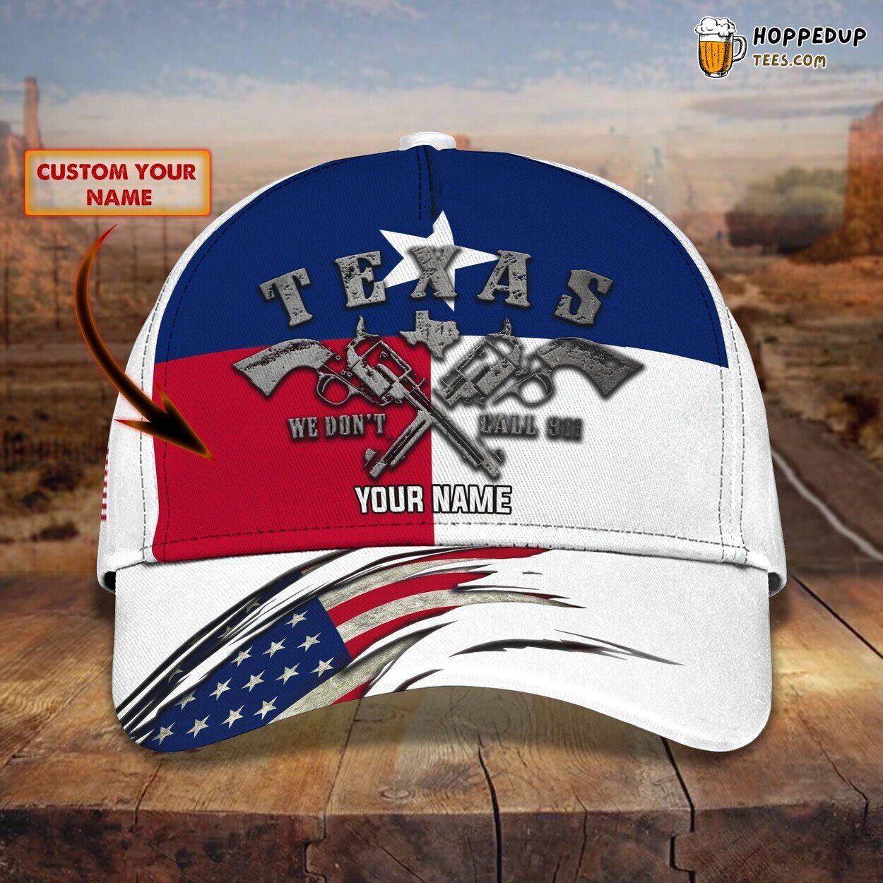 Texas Inspired 3D Classic Cap Personalized Name Elegant Premium Unique Design