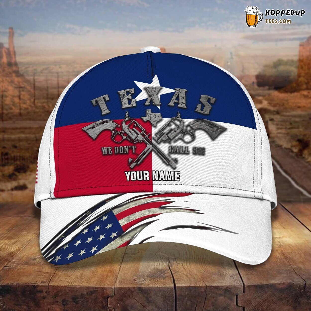Texas Inspired 3D Classic Cap Personalized Name Elegant Premium Unique Design