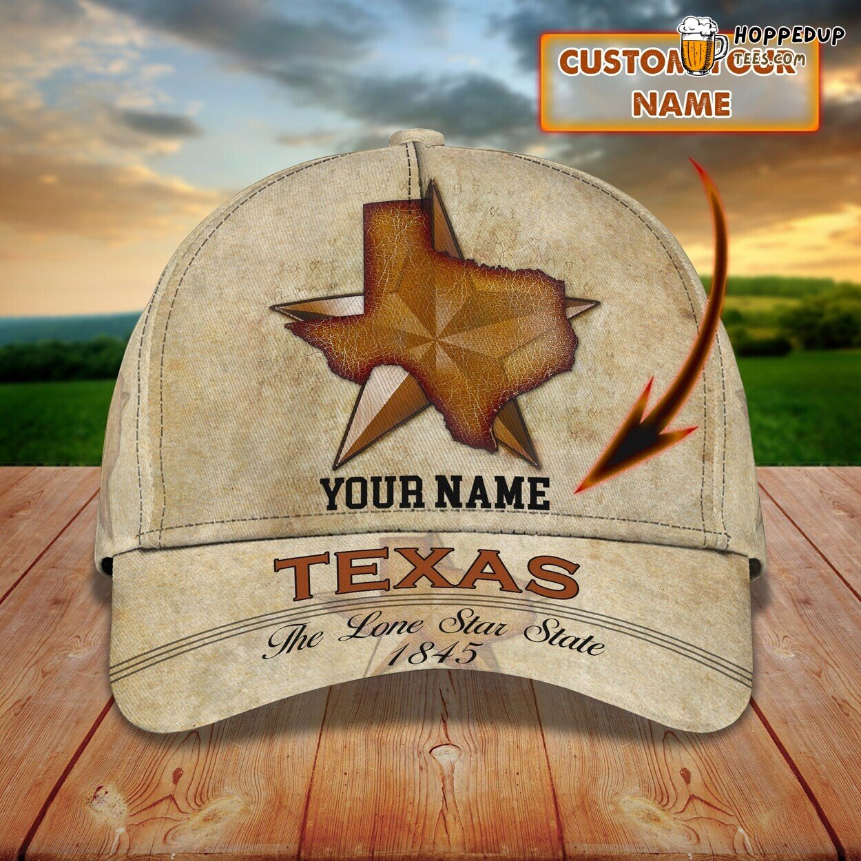 Texas Lakes Calmness 3D Classic Cap Personalized Unique Design Edition