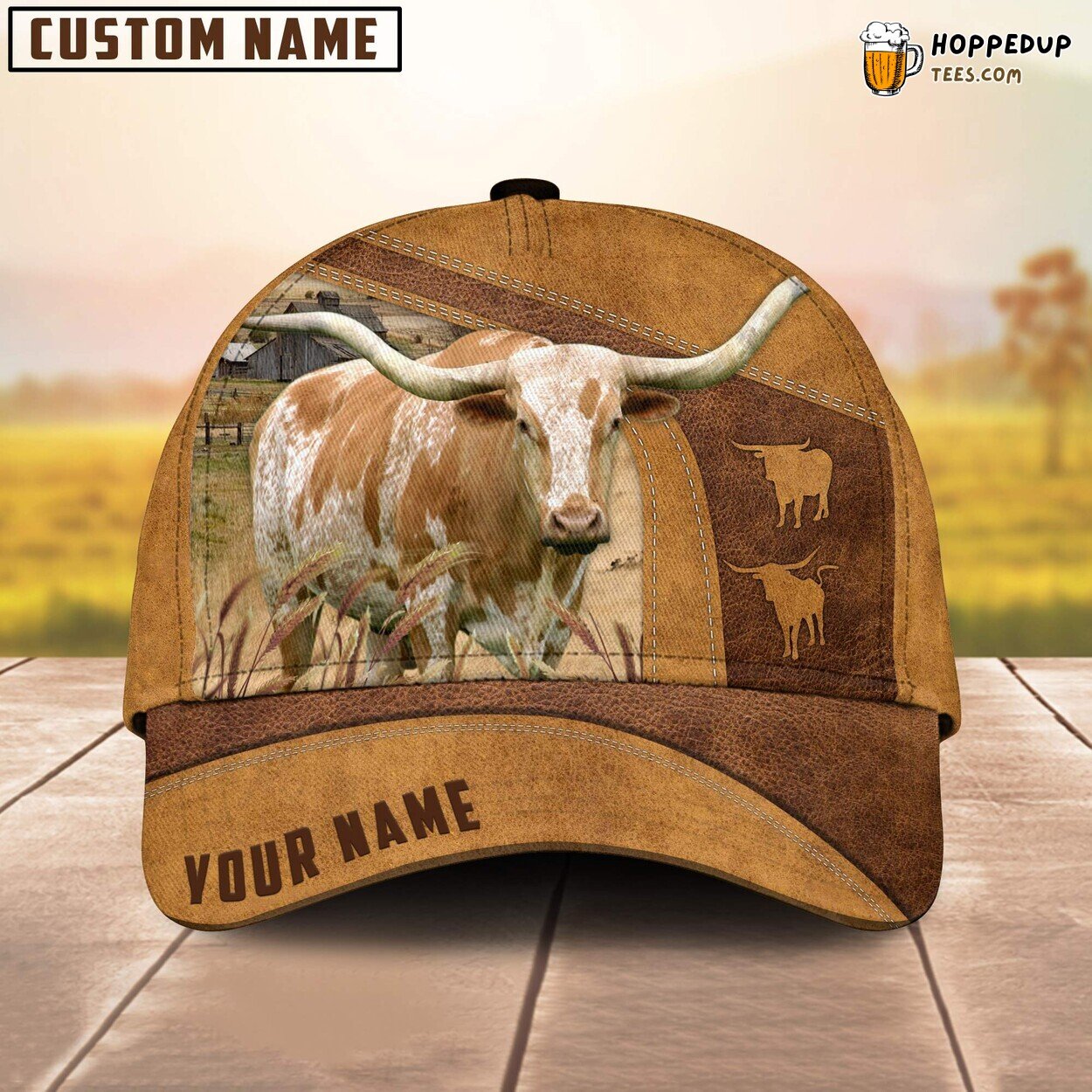 Texas Longhorn Custom Farm Baseball Cap Zealous Farmer Lover Texas Longhorn Custom Farm Baseball Cap Zealous Farmer Lover